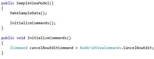 RadGridViewCommands2 Initialize RadGridViewCommands