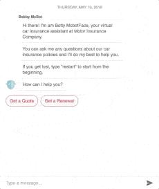 conversational UI resized