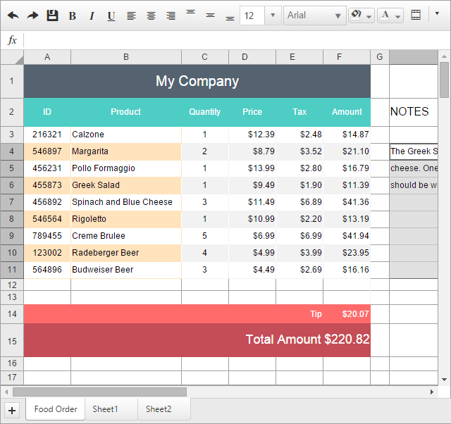 ASP.NET AJAX RadSpreadsheet ASP.NET AJAX RadSpreadsheet