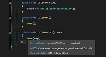 Generate generic method mock arrangements