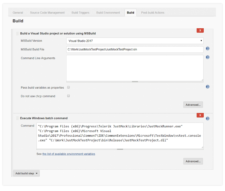 Jenkins Integration 