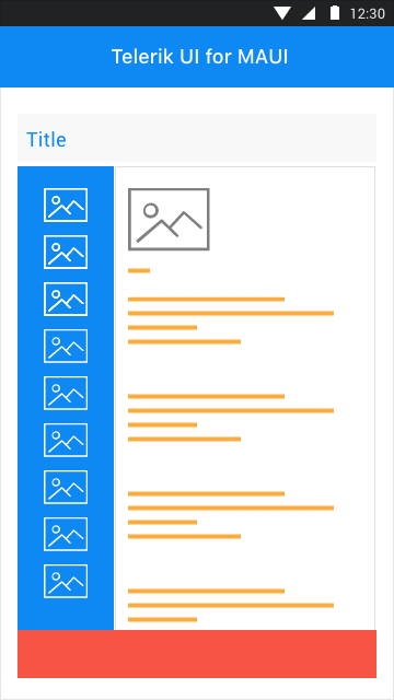 Telerik UI for .NET MAUI DockLayout control