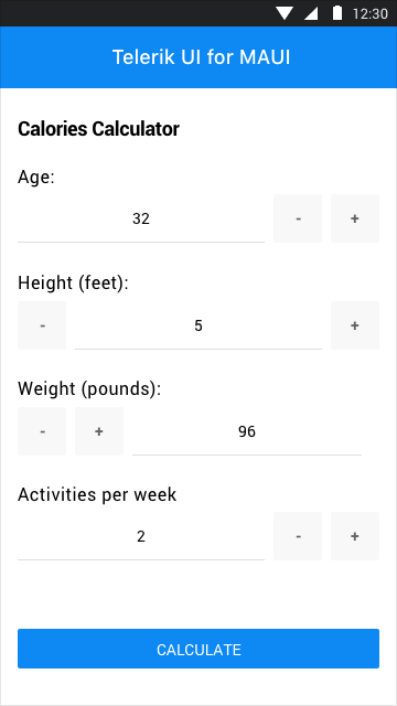Telerik UI for .NET MAUI NumericInput control