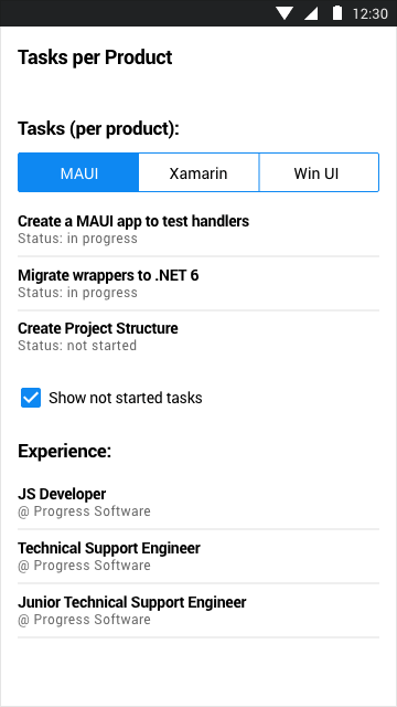Telerik UI for MAUI SegmentedControl