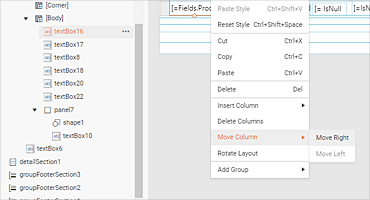 Improved Web Report Designer