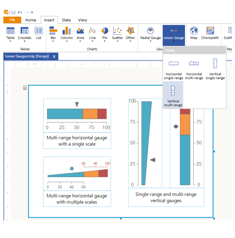 Introduce Linear Gauge Item in Report Server