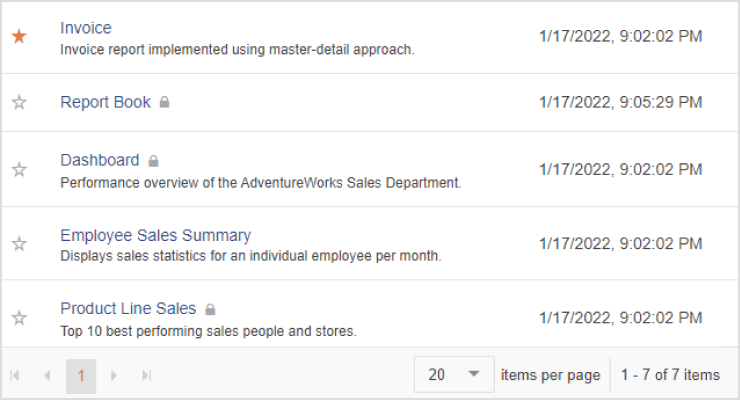 Report View now offers paging