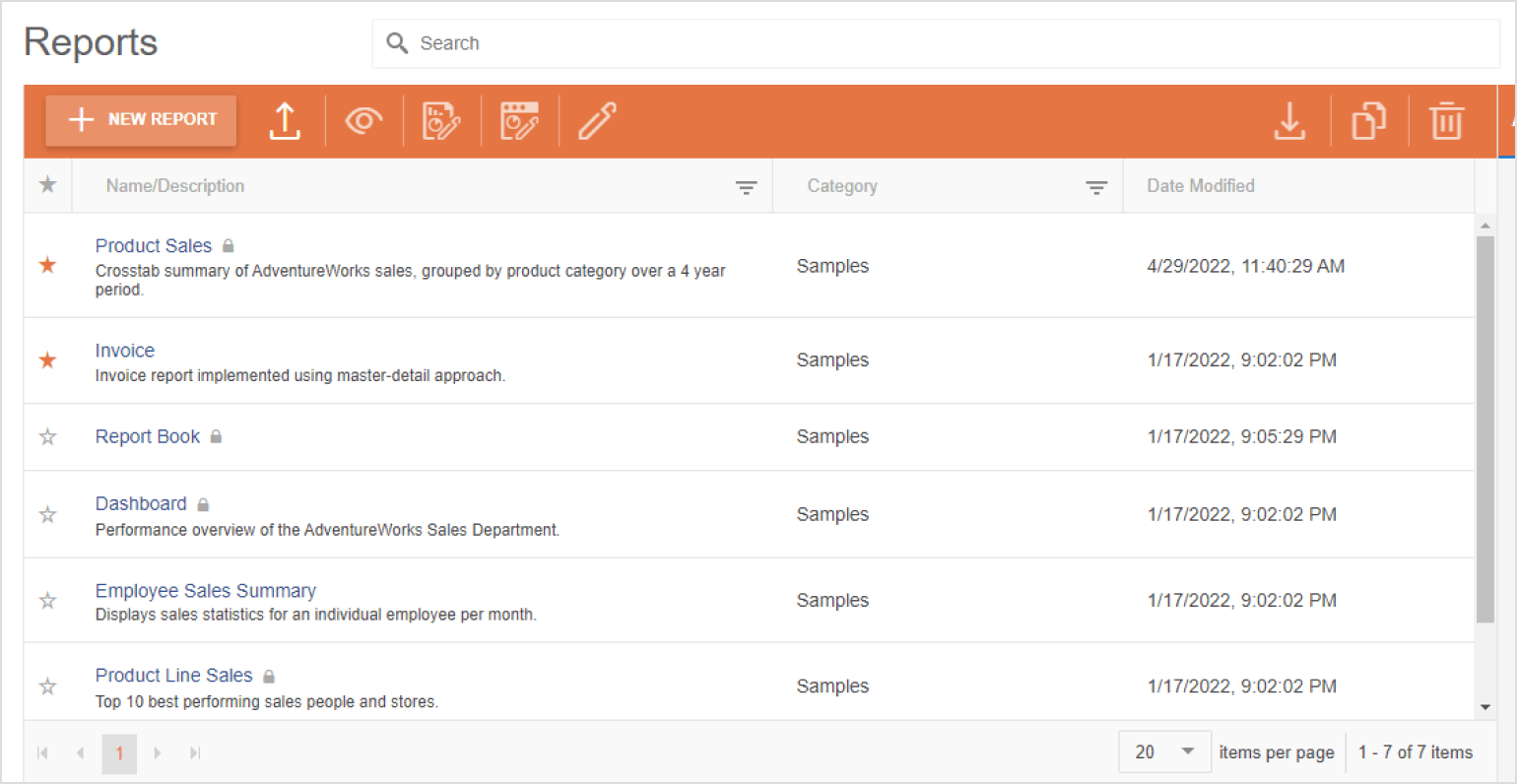 Reports View Now Offers Paging and More