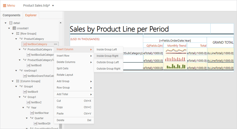 Improved Web Report Designer - Telerik Report Server 