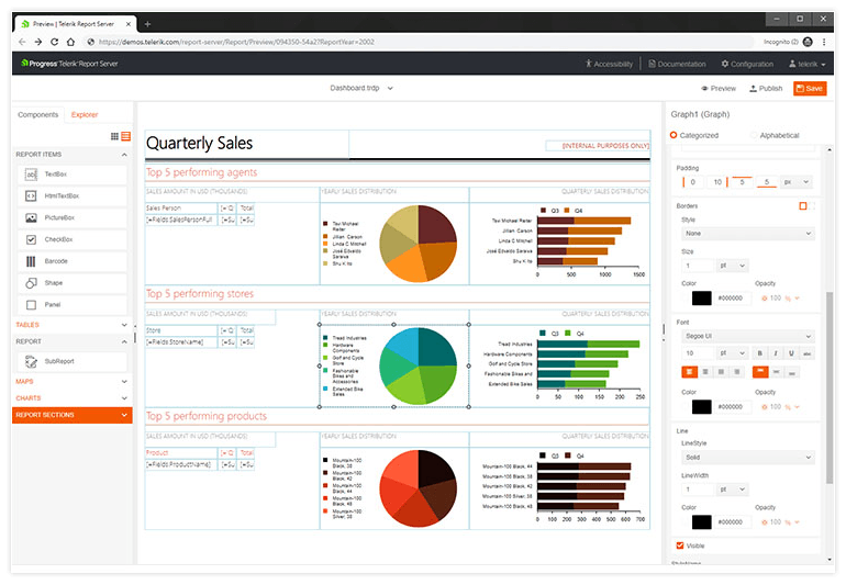 Web-based Report Designer 