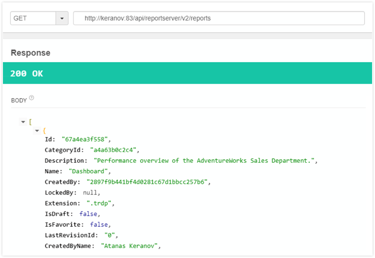 REST APIs version 2 