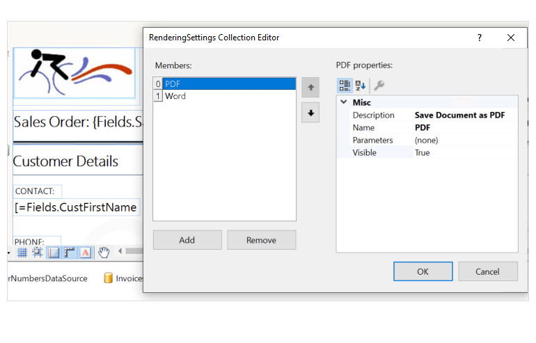 Apply Export Visibility and Settings per Report
