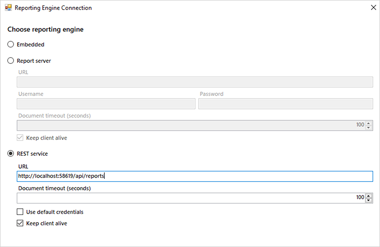 Keep report service session alive 