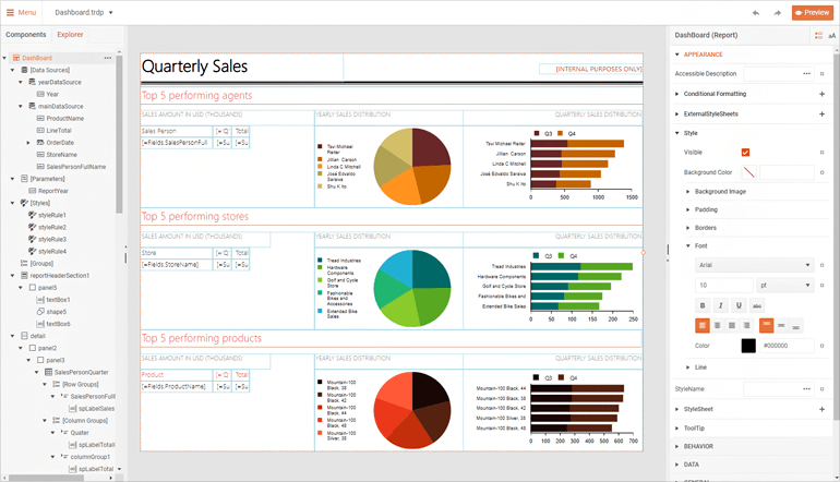 New Features in Web Report Designer in Telerik Reporting