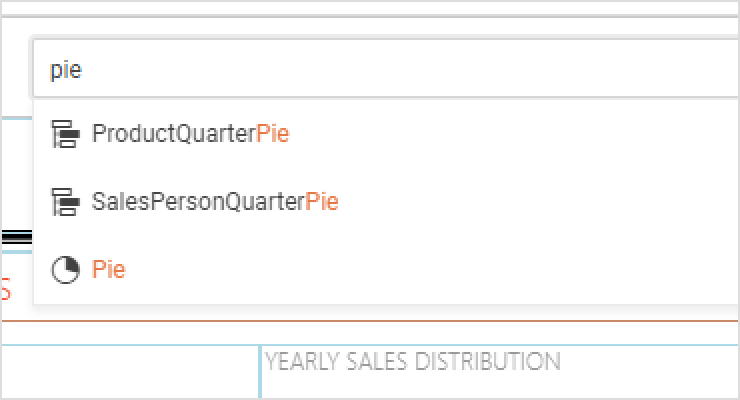 Universal Search Box in Web Report Designer