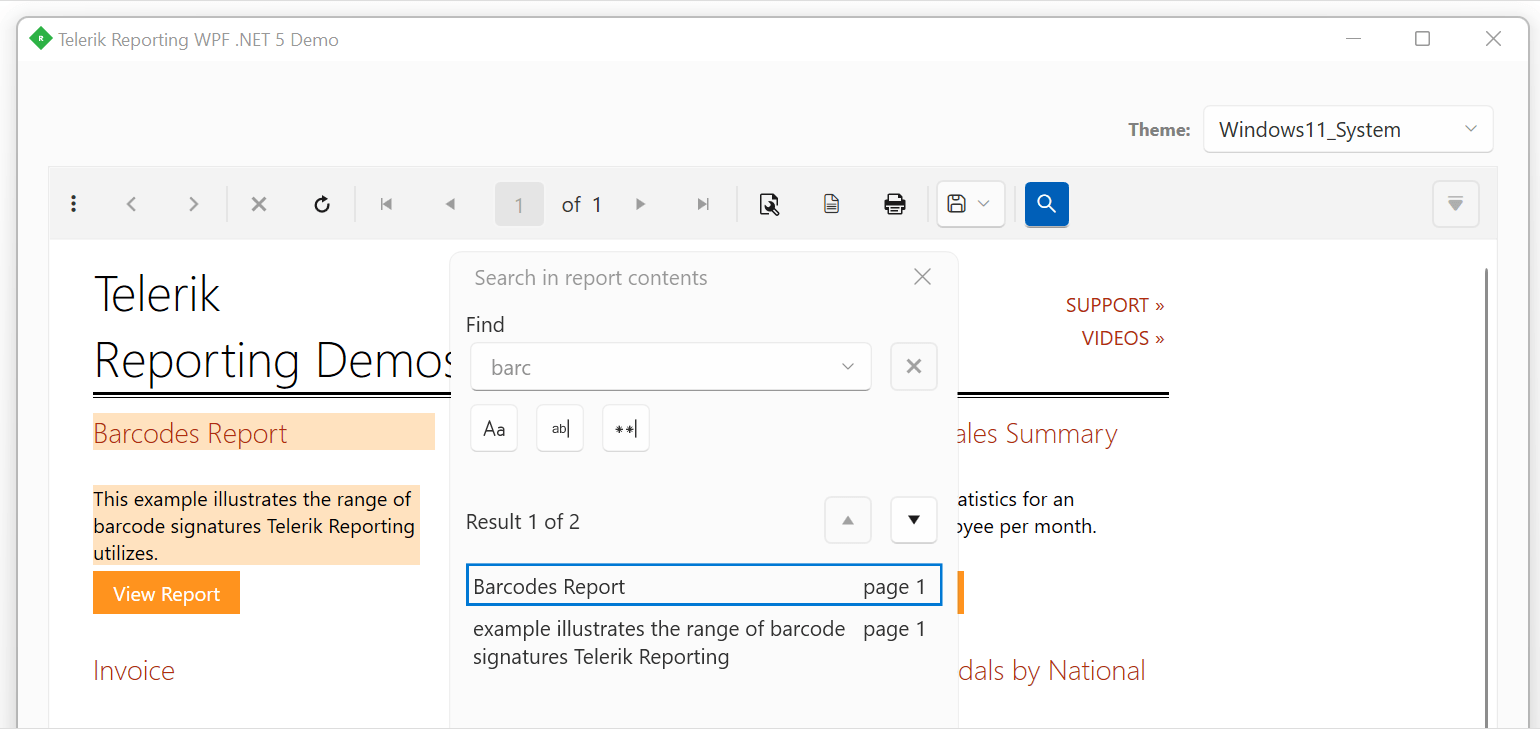 WPF Report Viewer Windows 11 Theme