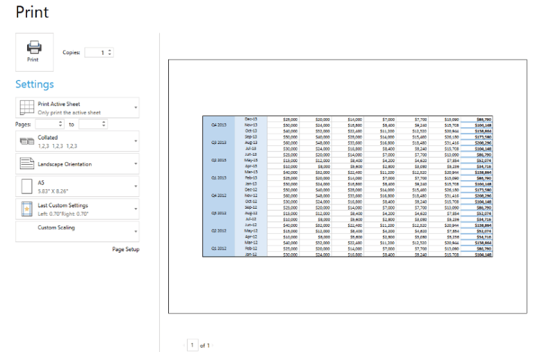 Telerik UI for Blazor SpreadProcessing -  print page setup