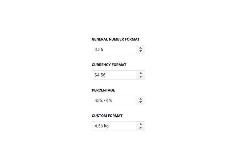 Telerik UI for Blazor Numeric Textbox Formats