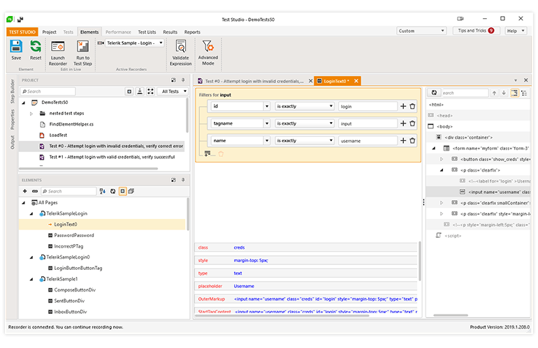 Redesigned Find Expression Builder (Edit Element View)