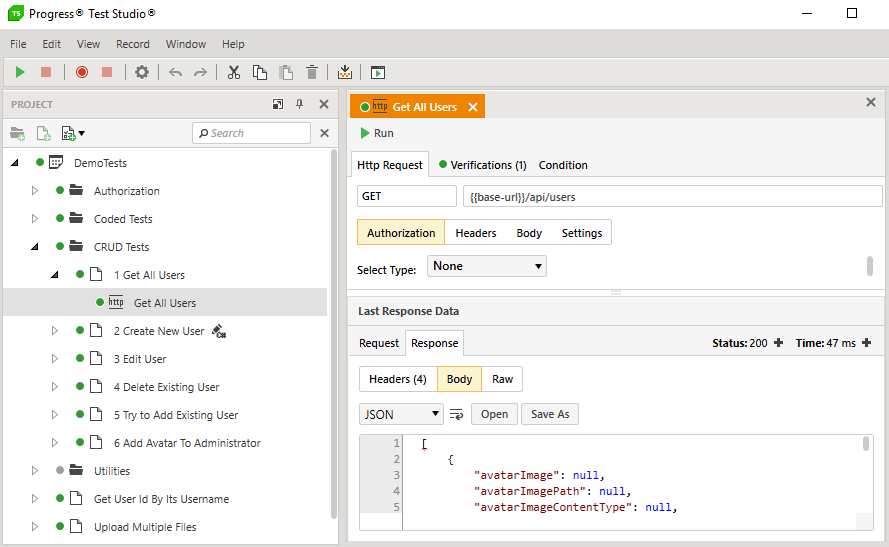 CRUD Tests - API Testing