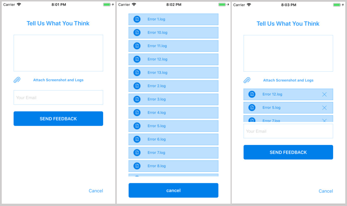 Feedback Screen