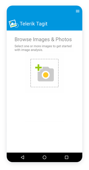 Telerik UI for Xamarin screenshot tagit home