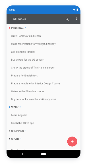 Telerik UI for Xamarin screenshot orderhistory 1
