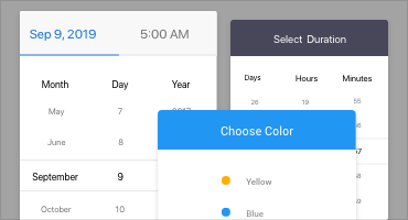 Telerik UI for Xamarin - New picker controls