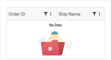 Xamarin DataGrid Empty Template Highlight