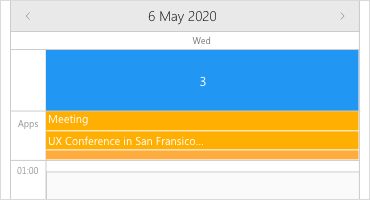 Add new appointments with floating button in Calendar