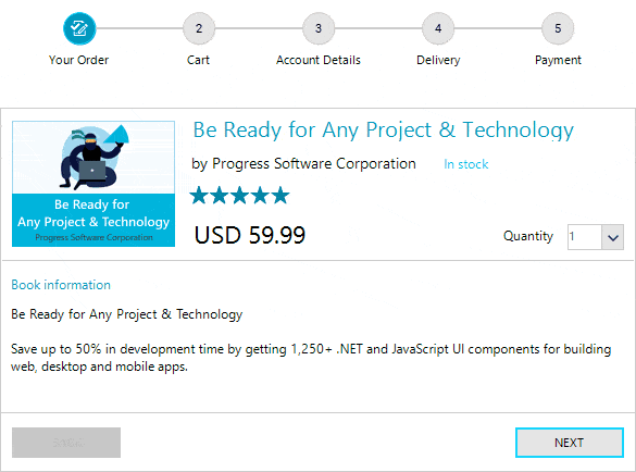 Telerik UI for WinForms StepProgressBar control