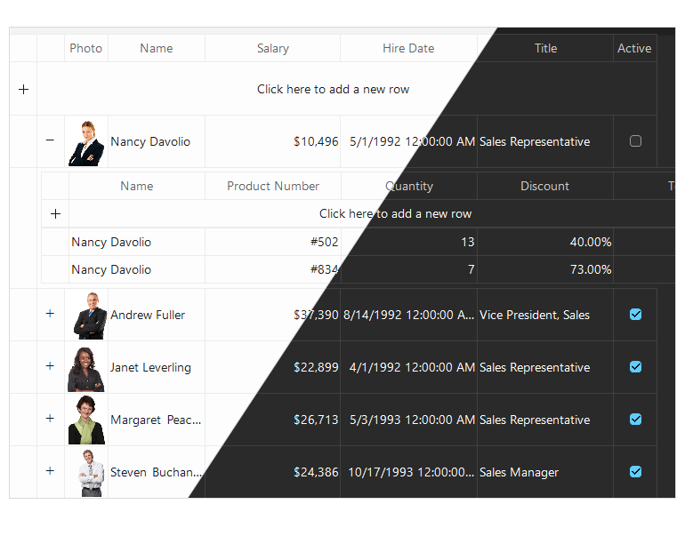 Windows 11 compact themes in GridView