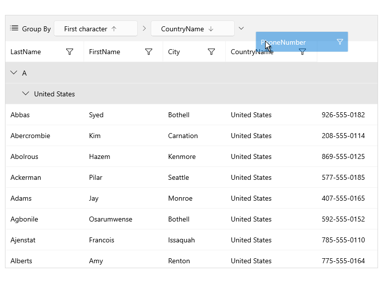 Telerik UI for WinUI MaskedInput Mask Types