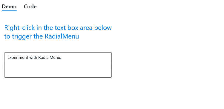 Telerik UI for WinUI RadialMenu control