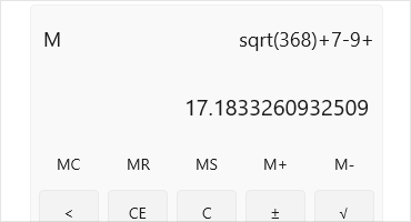 WinUI Calculator Control Highlight