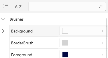 WinUI PropertyGrid component