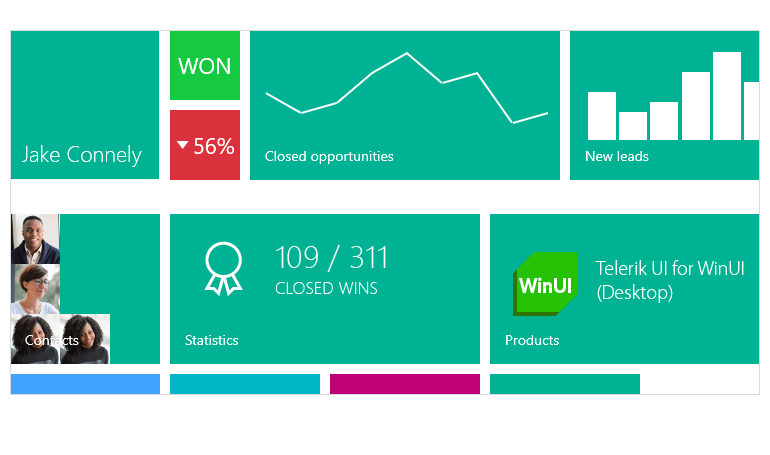 Telerik UI for WinUI HubTile Component