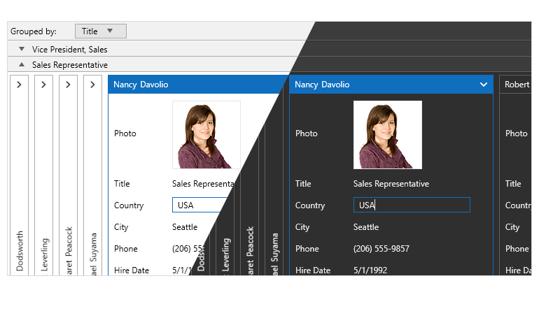 Telerik UI for WPF - CardView control