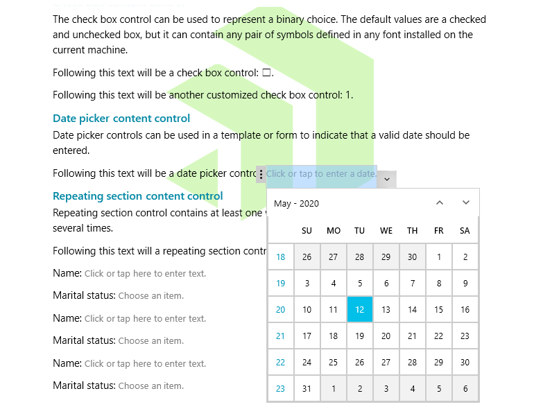 content controls for RIchTextBox Telerik UI for WPF - Document processing content controls for RIchTextBox