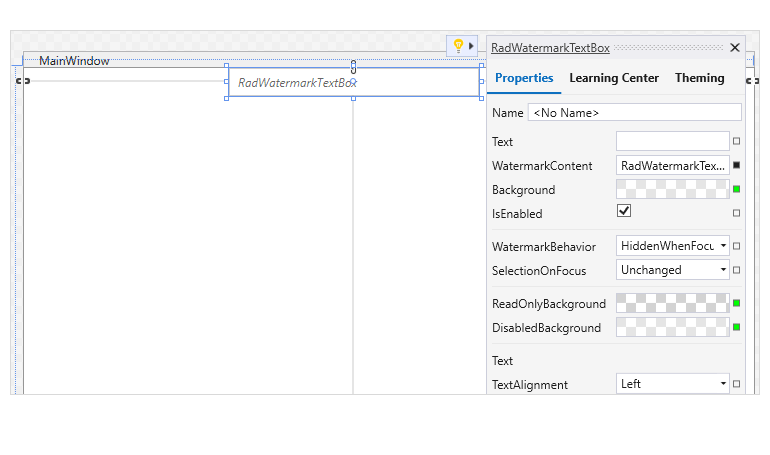 Support for suggested actions in WPF Design Time