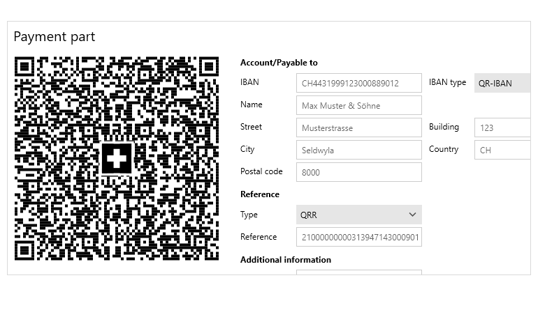 Swiss QR Code for Telerik UI for WPF