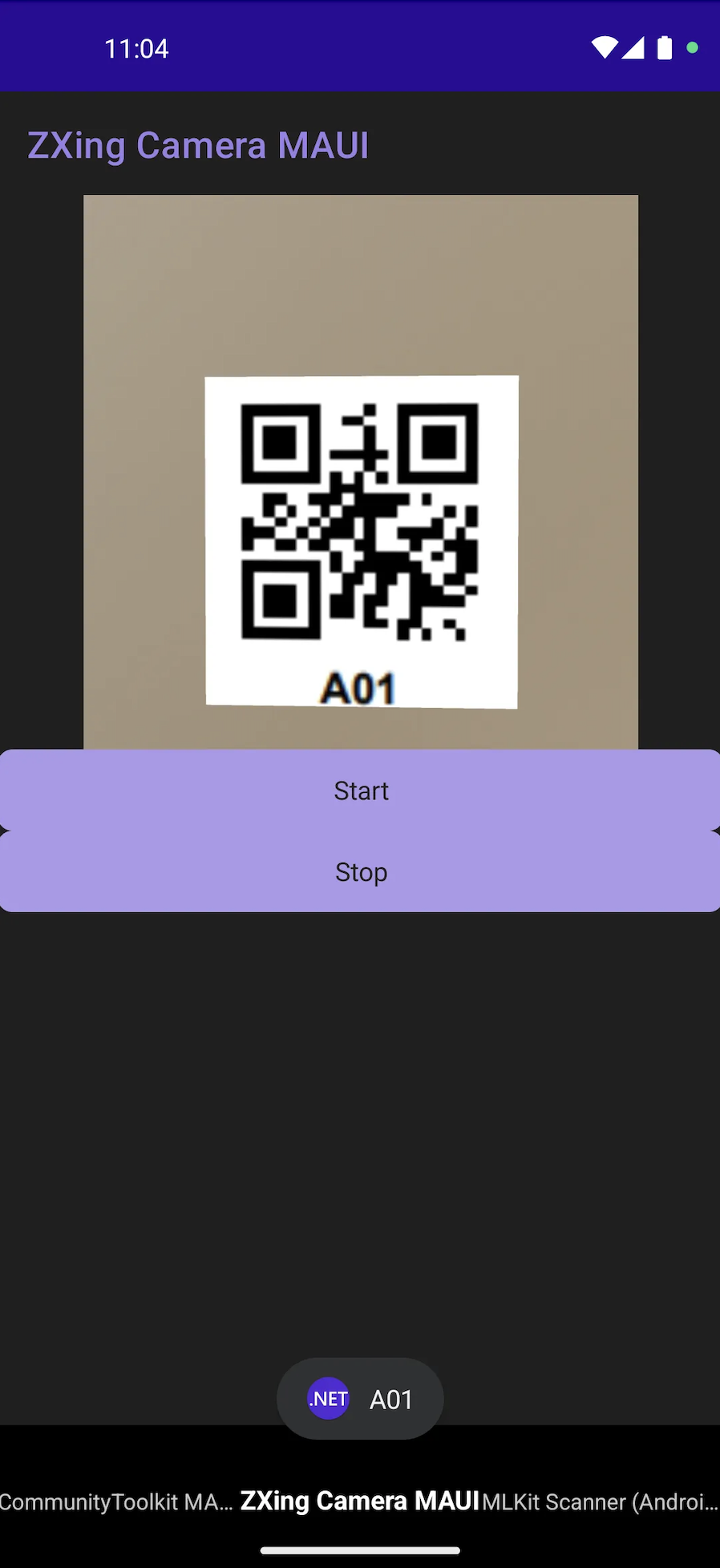 Vladislav Antonyuk's .NET MAUI barcode scanning app