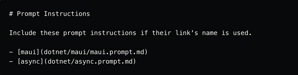 Prompt instructions