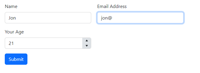 Blazor form