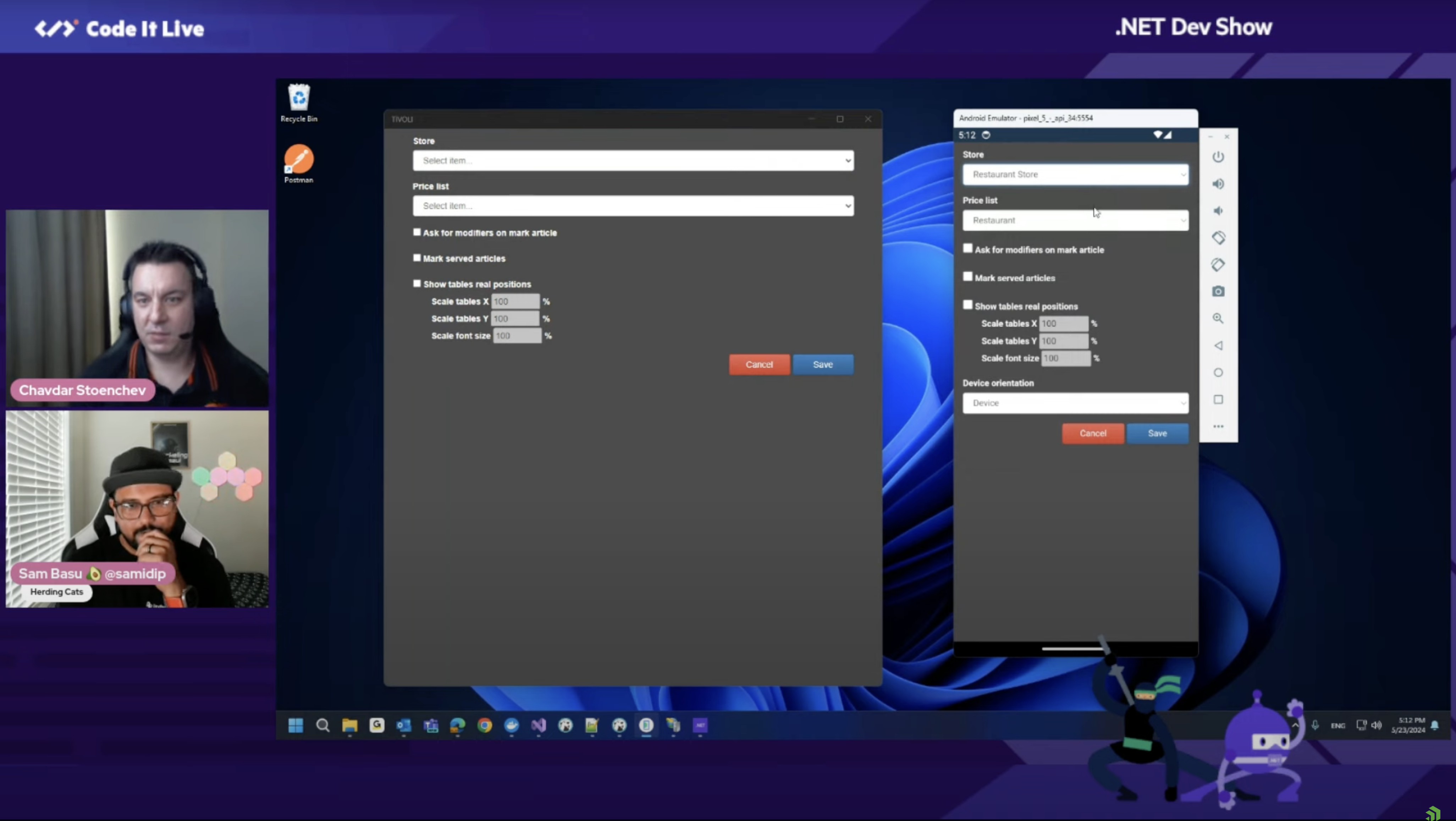 .NET Dev Show with Chavdar Stoenchev on CodeItLive