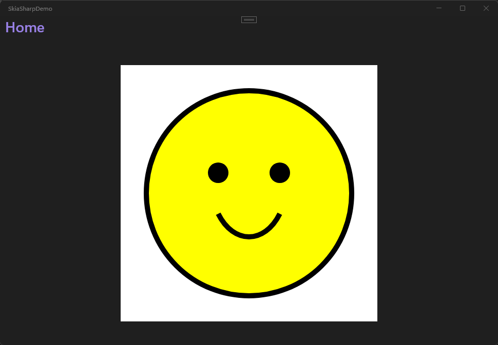 Smiley face image drawn with SkiaSharp in .NET MAUI