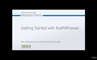 Getting Started with the WinForms RadPdfViewer