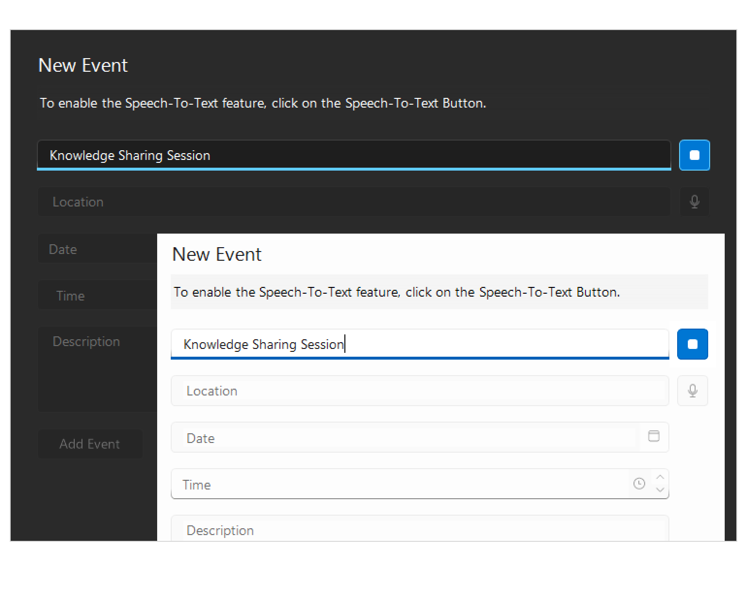Speech to Text Button Telerik Winforms