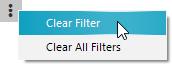 indicator indicator - clear filter, clear all filters
