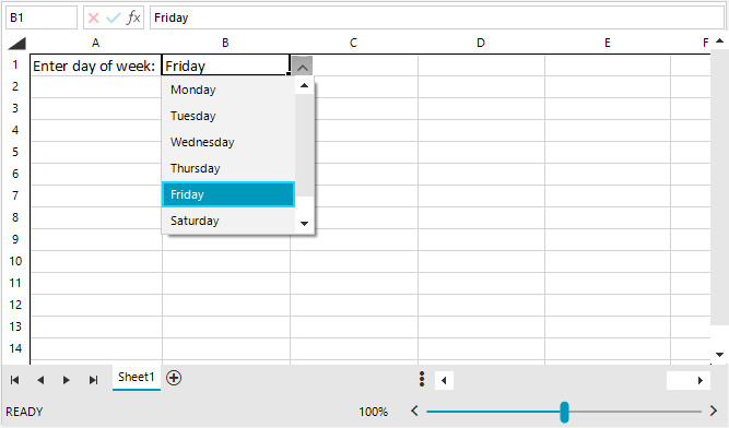 RadSpreadsheet RadSpreadsheet